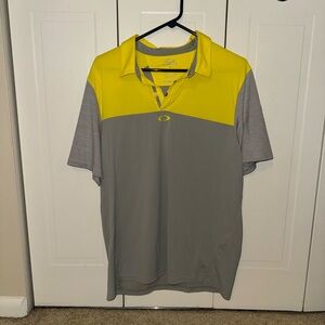 Oakley Men's Polo in Yellow and Gray